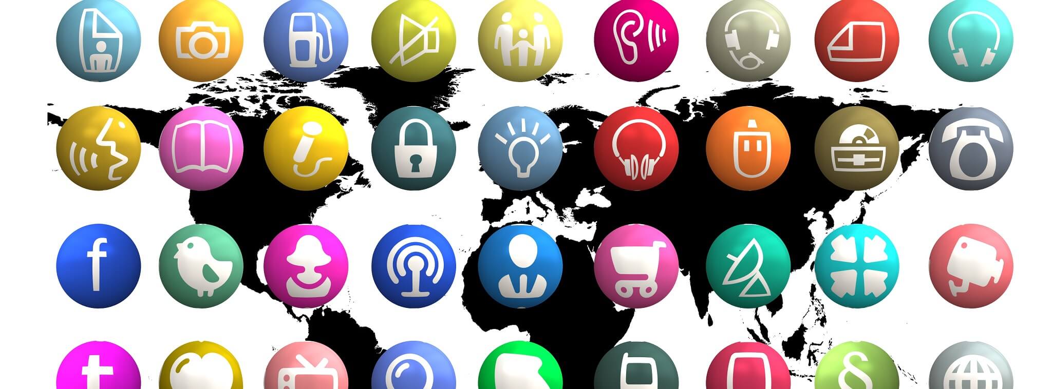 logos de plusieurs réseaux sociaux
